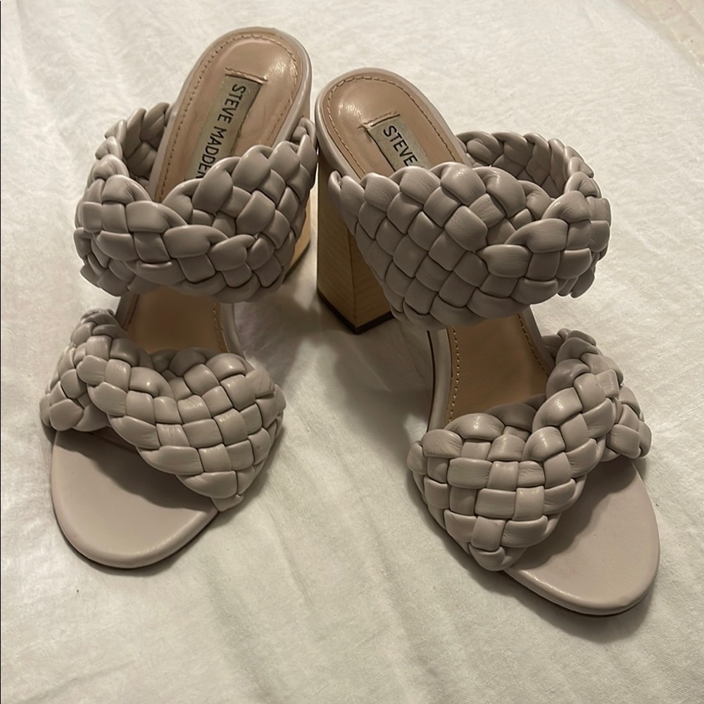Steve Madden Women's Braided Heels - Bone